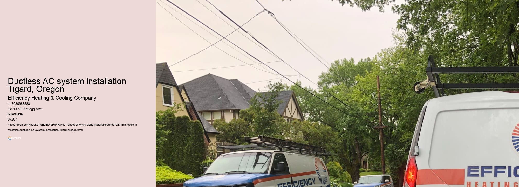 Ductless AC system installation Tigard, Oregon