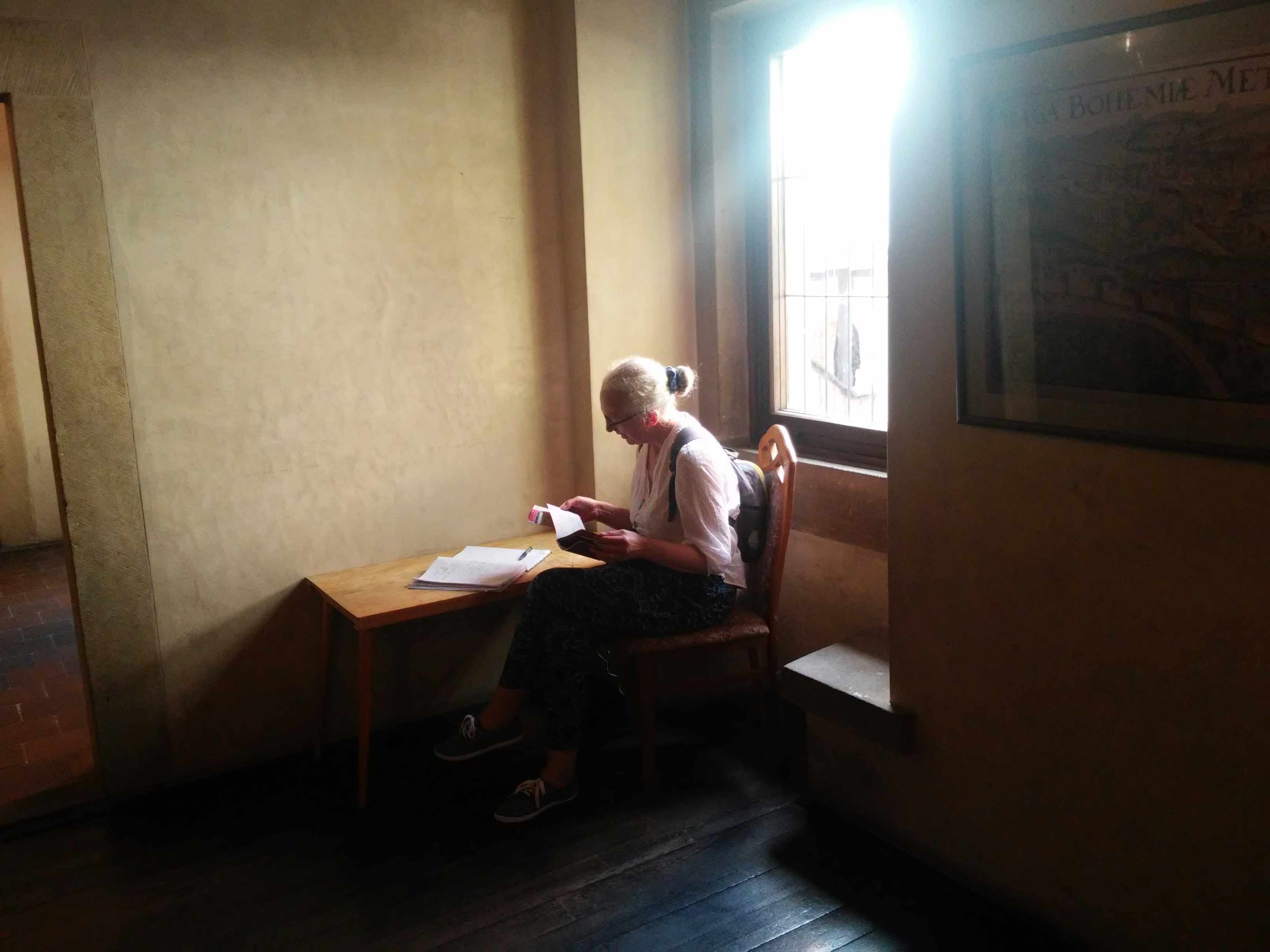 Margaret at Bethlehem Chapel in Prague