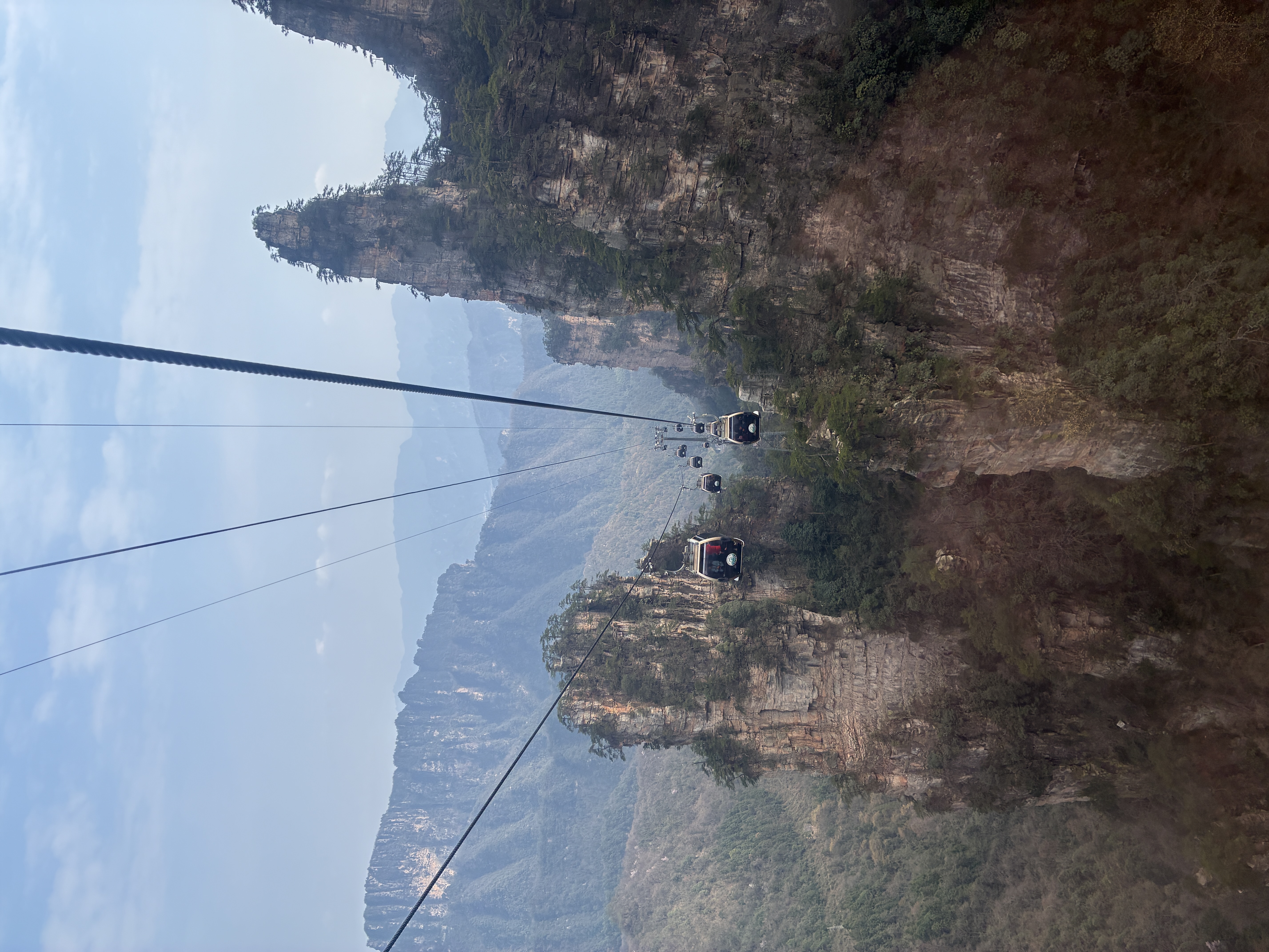 Cable cars at Zhangjiajie