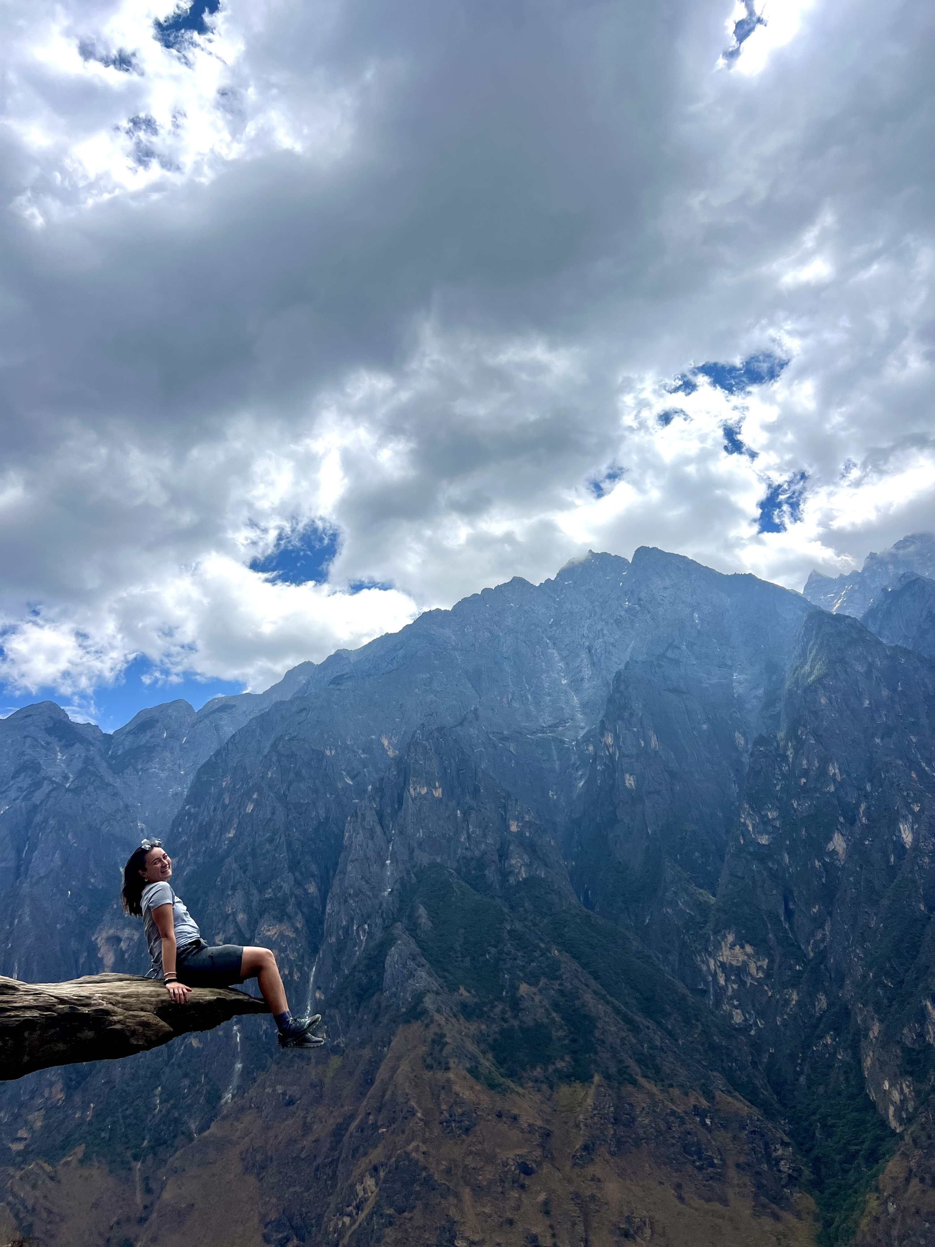 Tash posing at Tiger Leaping Gorge