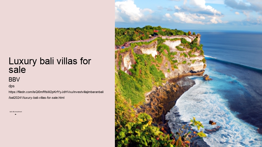 luxury bali villas for sale