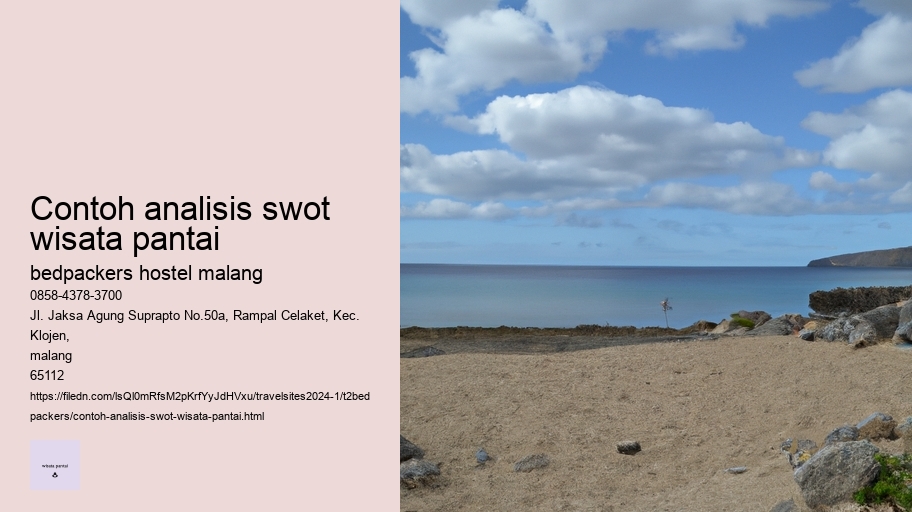 contoh analisis swot wisata pantai