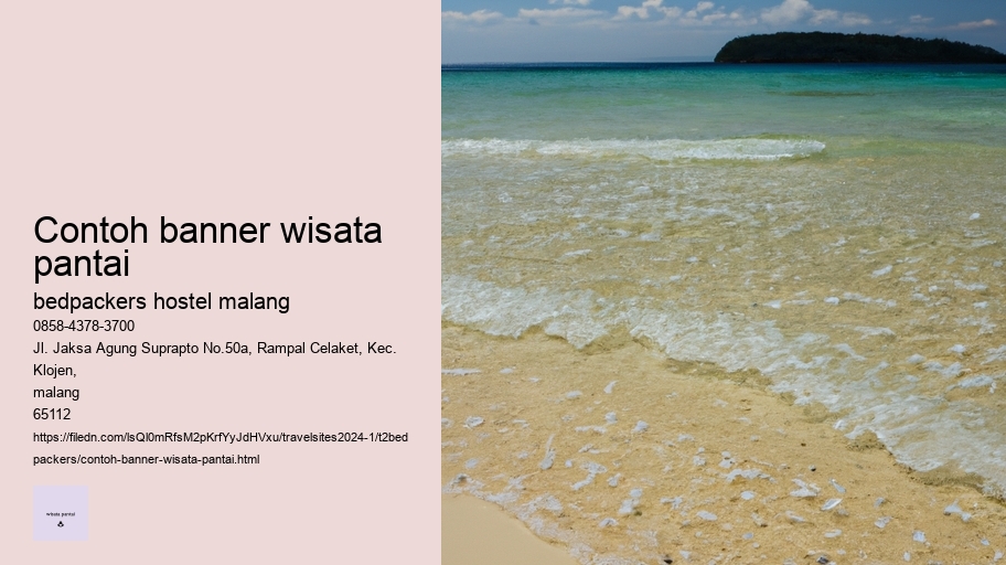 contoh banner wisata pantai