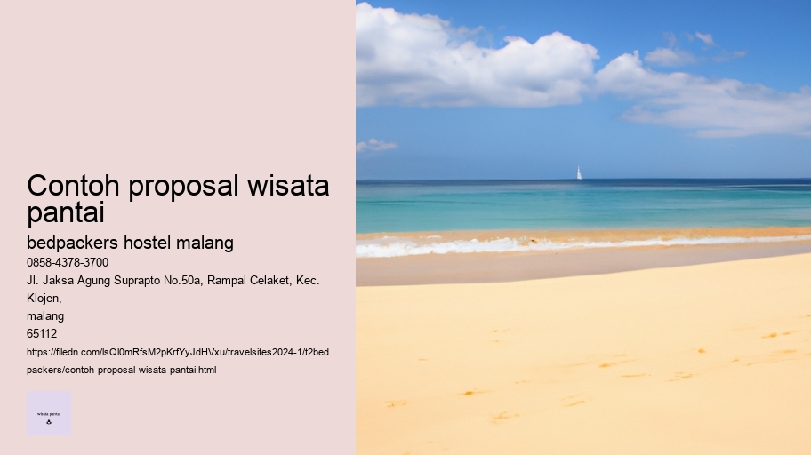 contoh proposal wisata pantai