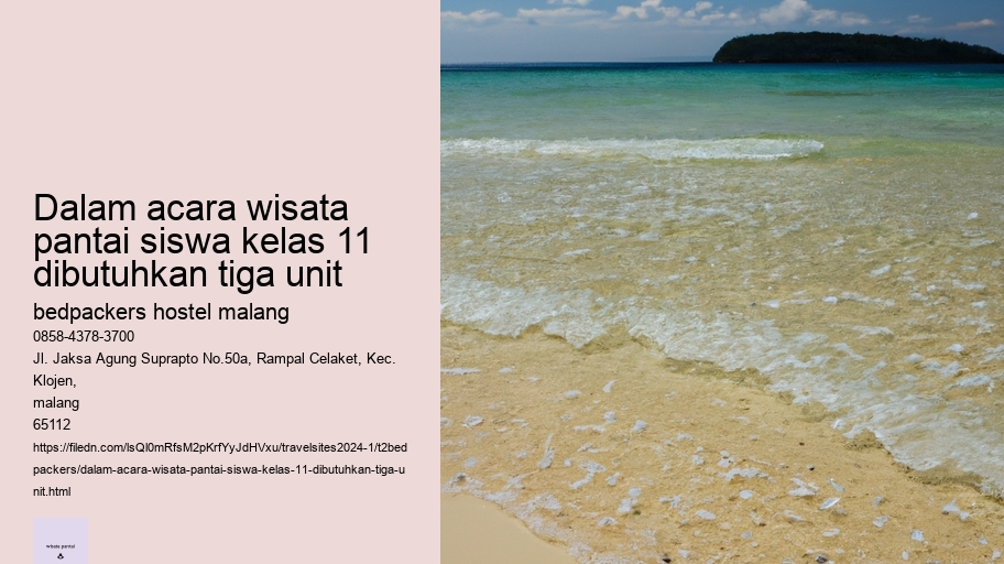 dalam acara wisata pantai siswa kelas 11 dibutuhkan tiga unit