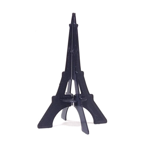 CERO 3D Printed Eifel Tower Card for Kids (Black PLA Plastic)