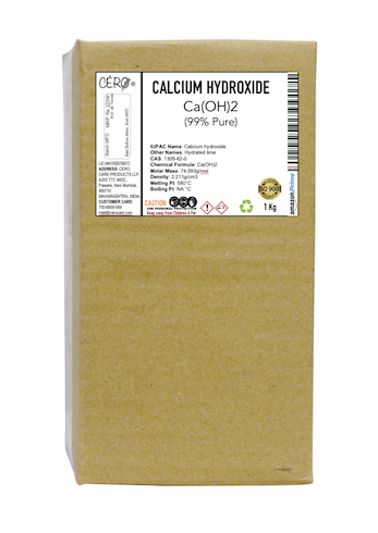 CERO Calcium Hydroxide 99% Pure [Ca(OH)2] CAS: 1305-62-0 (1kg)