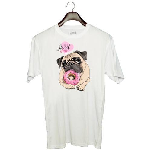 Pug & Doughnut | Pug with Pink Round Doughnut