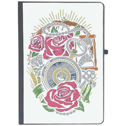Illustration | rose, clock, key