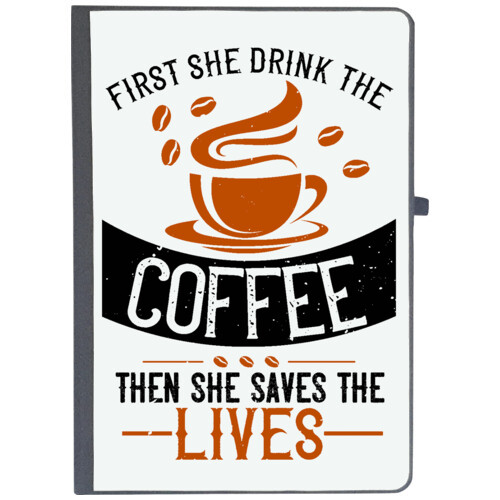 Coffee | first she drink the coffee then she saves the lives